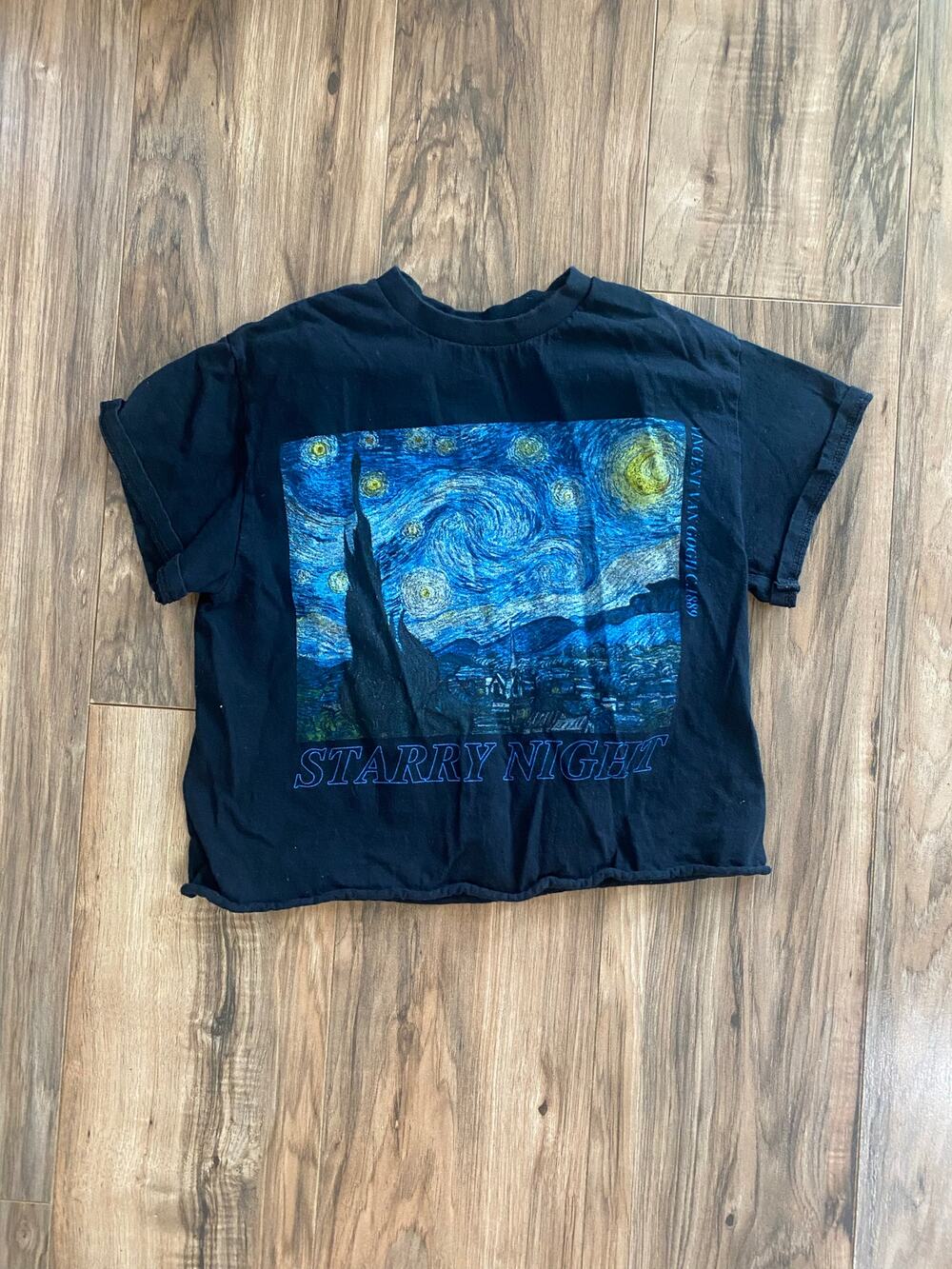 Starry Night Crop Tshirt SZ S